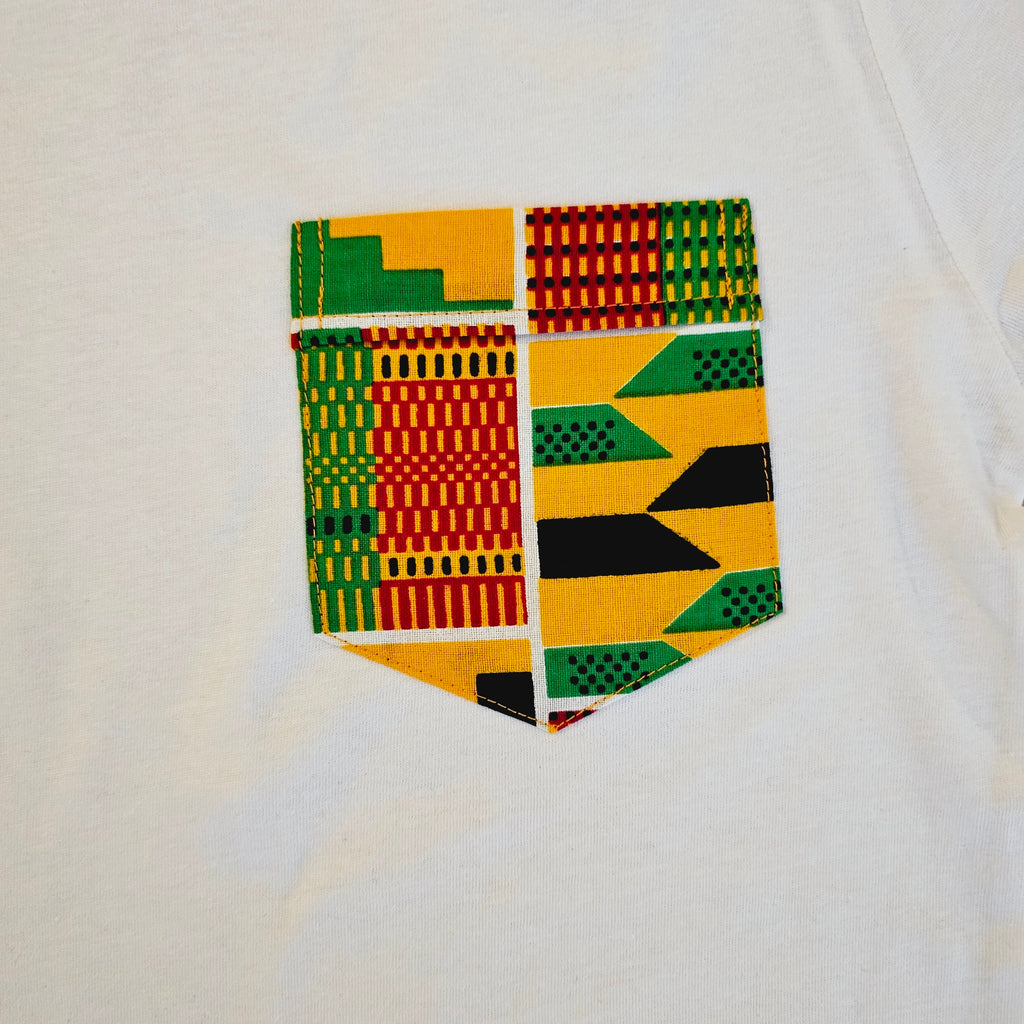 Kids T-shirt with African Ankara Print Detail | 100% cotton-2