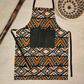 Handmade African Print Apron with Pocket | 100% Cotton Fabric-0