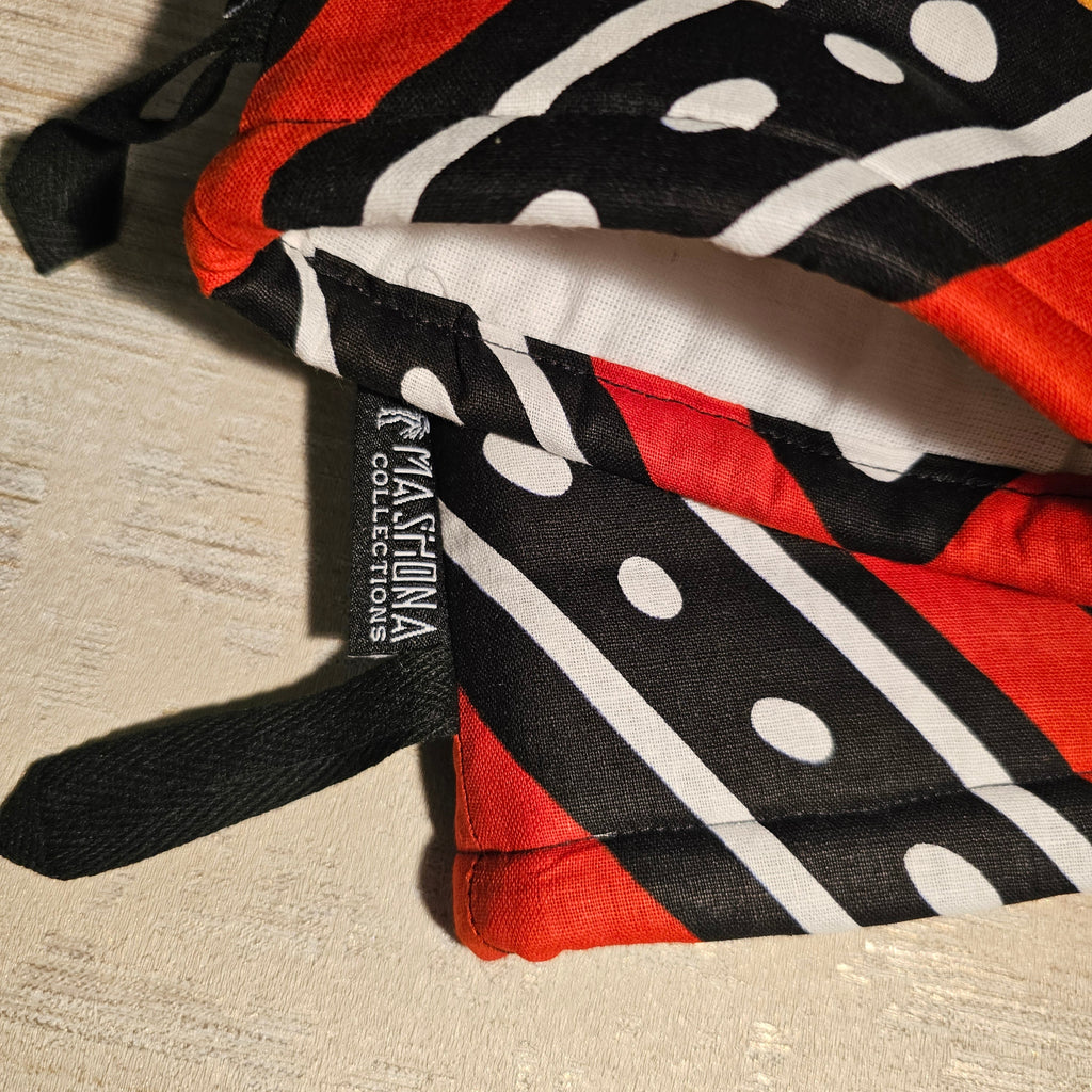 Set of 2 Oven Gloves | 100% African Print Fabric-4
