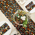 Table Runner and Set of 8 Napkins | 100% Cotton African Print Fabric-2