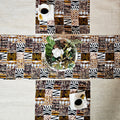 Handmade Table Runner and Set of 4 Placemats | Made from 100% Cotton African Print Fabric-0