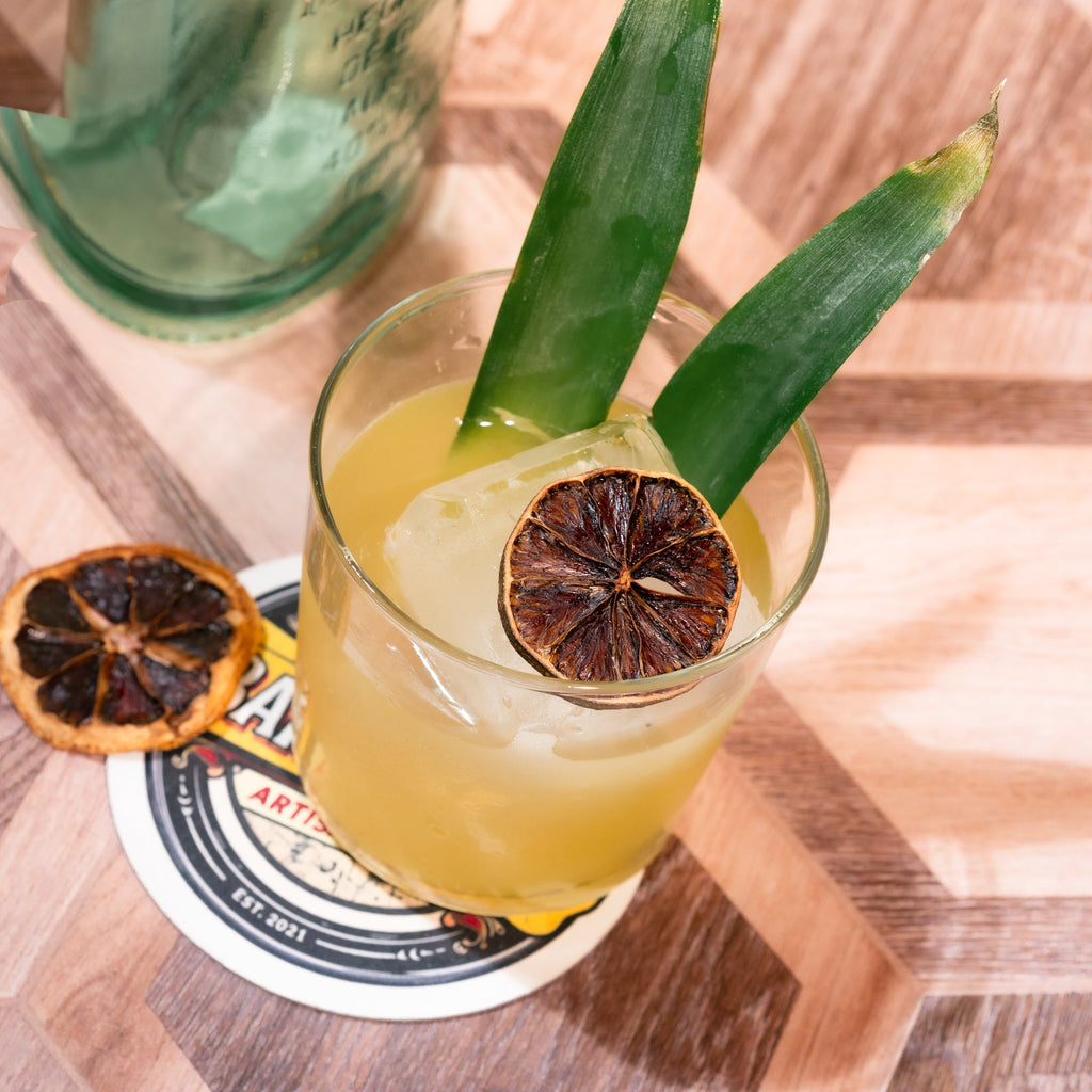 Bottle of pineapple mango spicy jalapeno margarita mix craft cocktail mixer — view 5