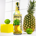 Bottle of pineapple mango spicy jalapeno margarita mix craft cocktail mixer