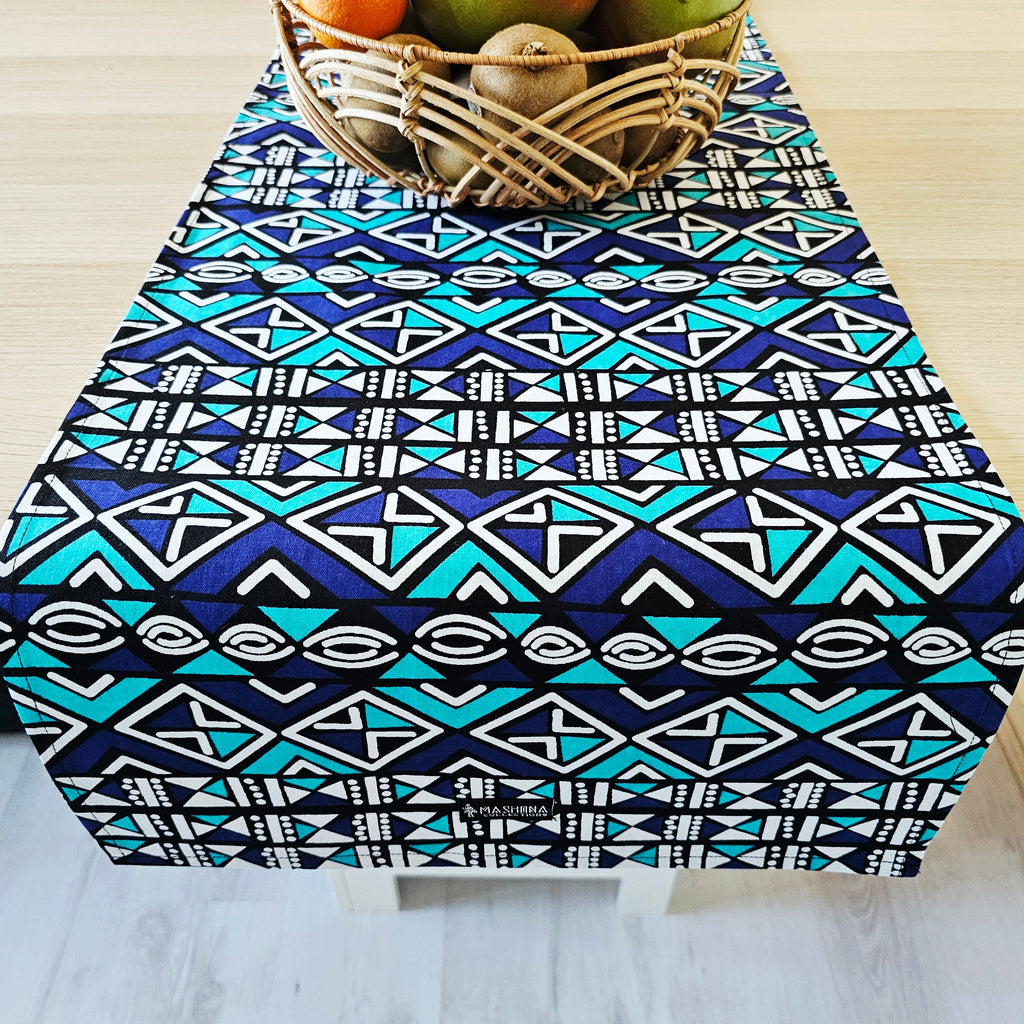 Table Runner 160x35cm | 180x35 | 200x35cm | 100% Cotton African Print Fabric-4