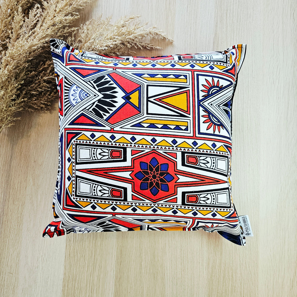 Set of 2 | 4 Cushion Covers |40x40cm | 100% Cotton Wax Ankara Fabric-0