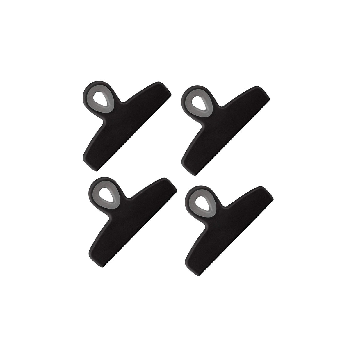 4-Piece Bag Clip Set, Black-2