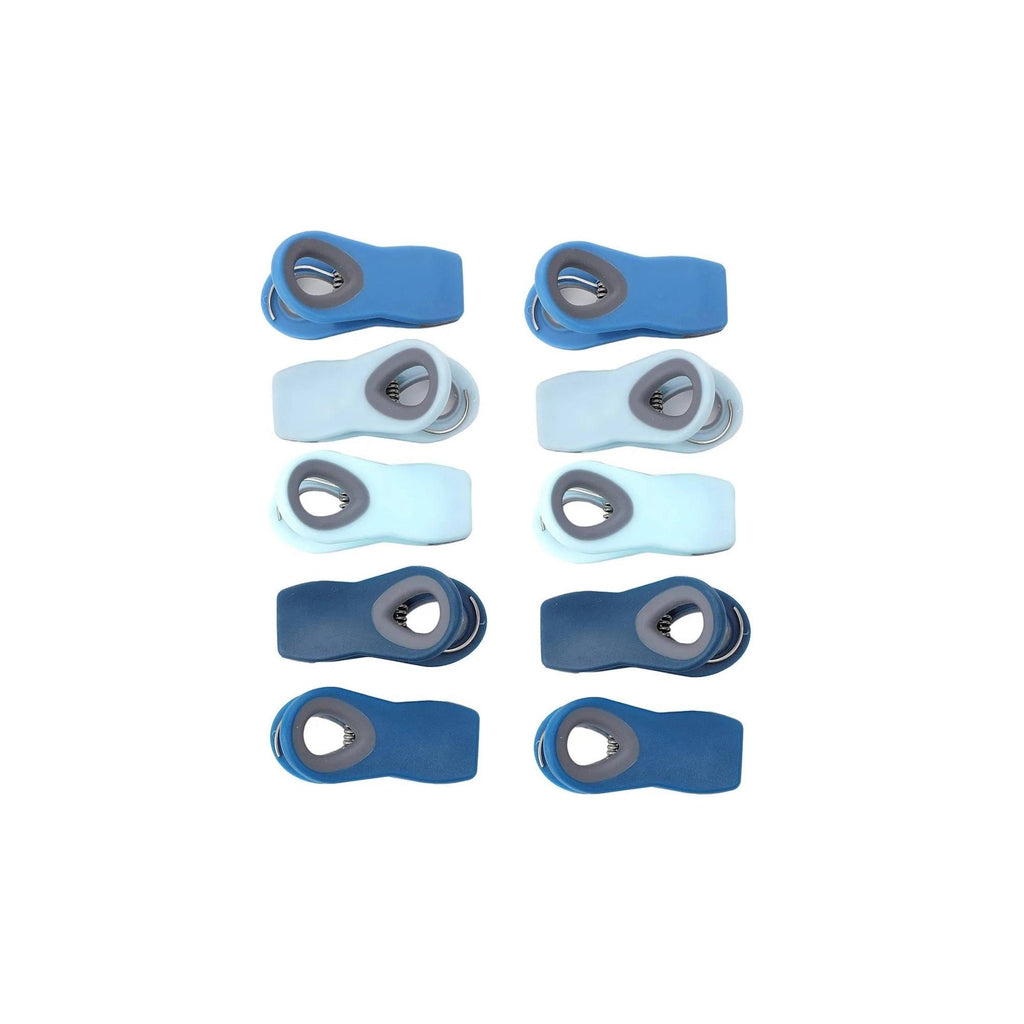 10-Piece Magnetic Bag Clip Set, Multi Blue-0