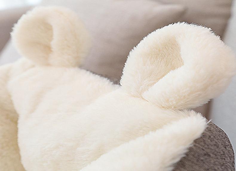 Cozy cotton small dog bed sleeping bag in a sleek neutral color with plush interior — view 4