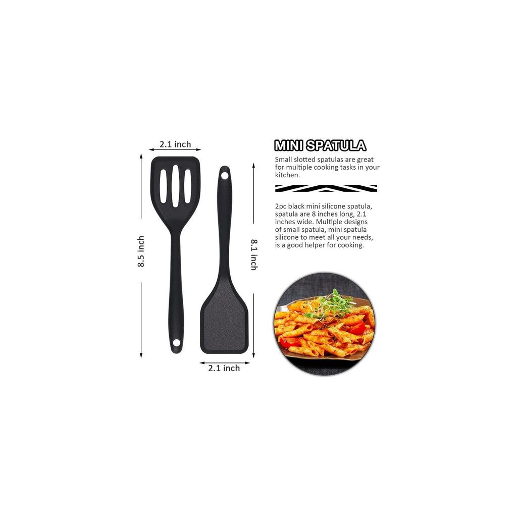 6-piece mini silicone utensil set featuring turners, spoons, whisk, and tongs for everyday cooking. — view 3