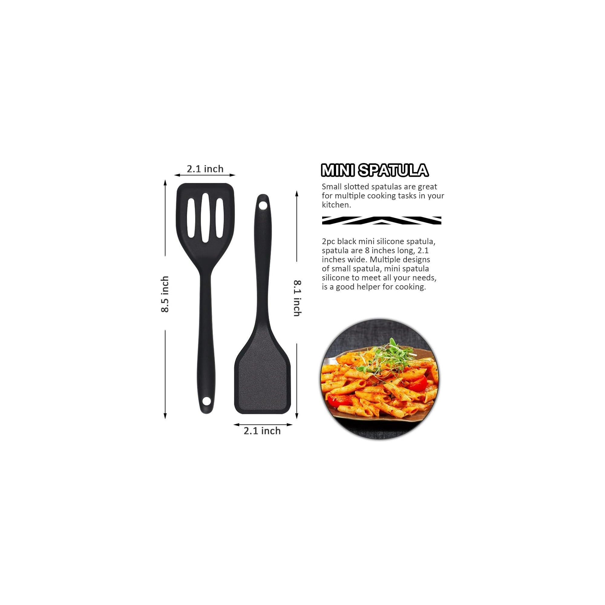 6-piece mini silicone utensil set featuring turners, spoons, whisk, and tongs for everyday cooking. — view 3