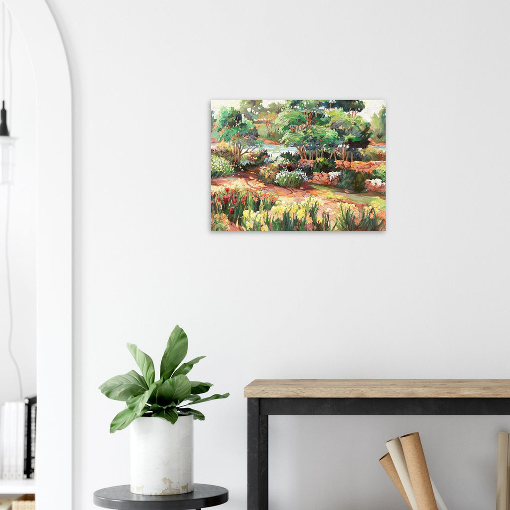 'Garden Serenity' Floral I 18x24 Museum-Quality Matte Paper Poster | Original Artwork by American Artist Barbara Cleary-1