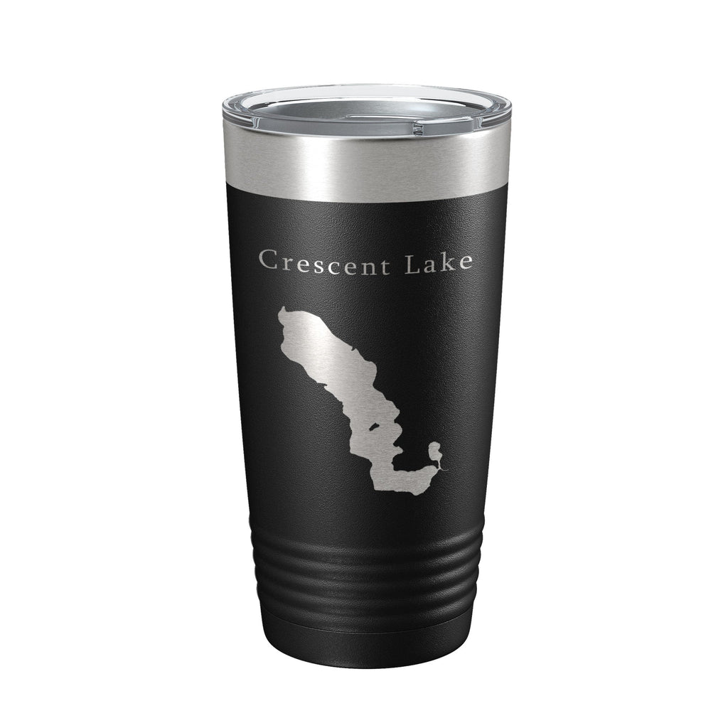 Crescent Lake Map Tumbler Travel Mug Insulated Laser Engraved Coffee Cup Florida 20 oz-0