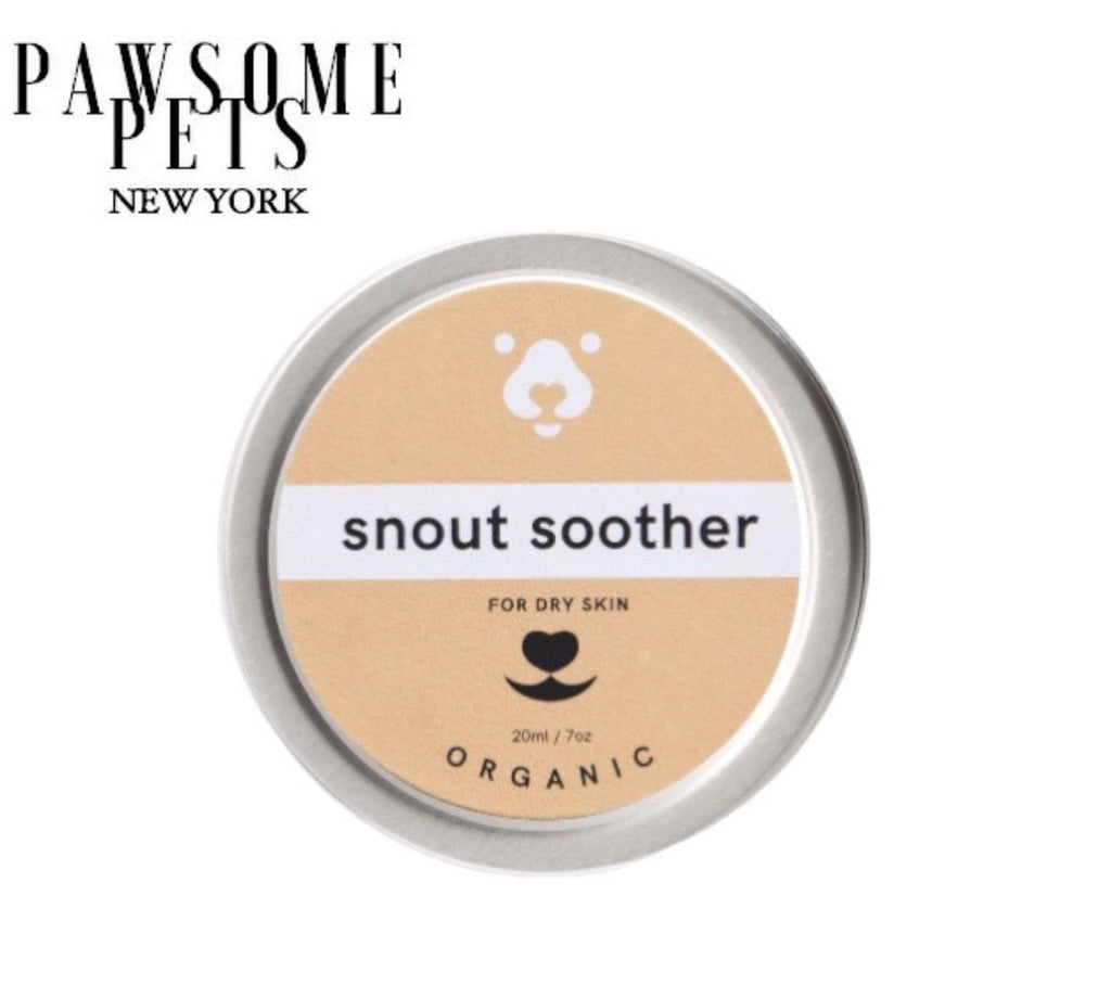 Soft Pawsome organic snout soother healing pet balm for treating dry skin and dog wrinkles