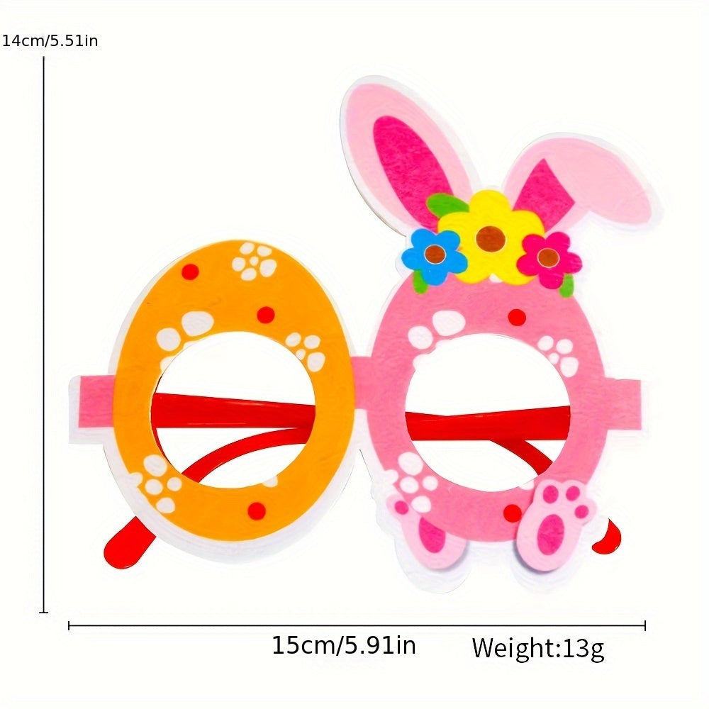 Easter party eyeglasses set in assorted colors featuring plastic rabbit, egg, and chick novelty frames — view 2