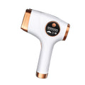 White IPL hair removal machine with LED display for gentle at-home body grooming