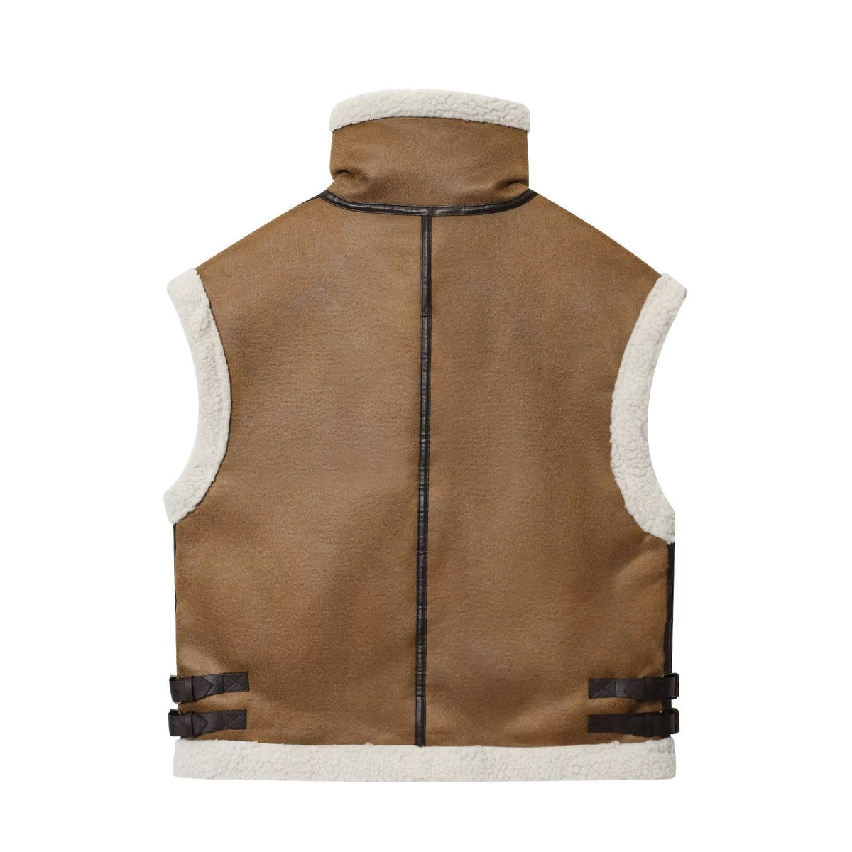 Women's Faux Shearling Leather Vest BYMANYC ® New York CONTEMPORARY VIBRANT MODERN FASHION - New Collection-1