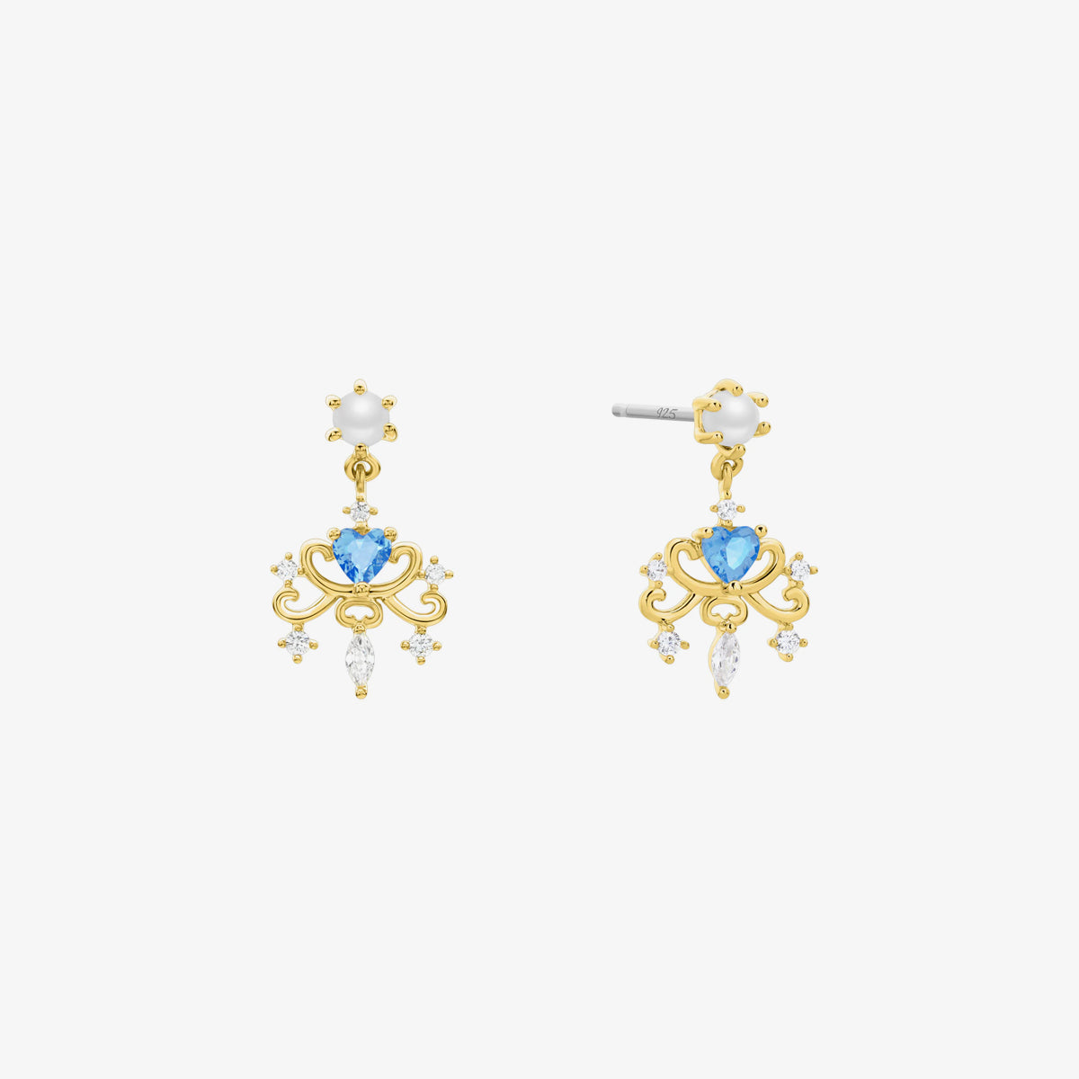 Blue chandelier earrings-0