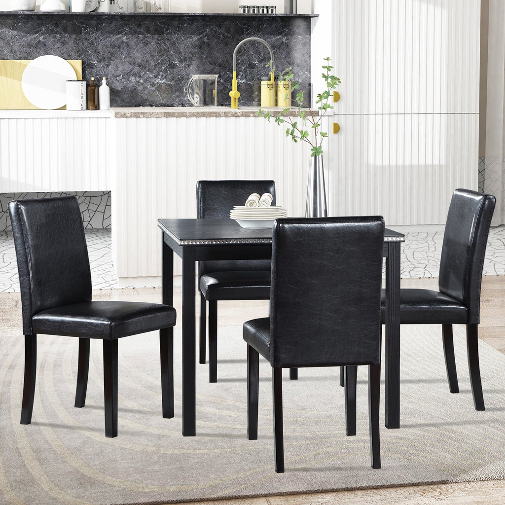 5 Piece Wooden Dining Table Set-2