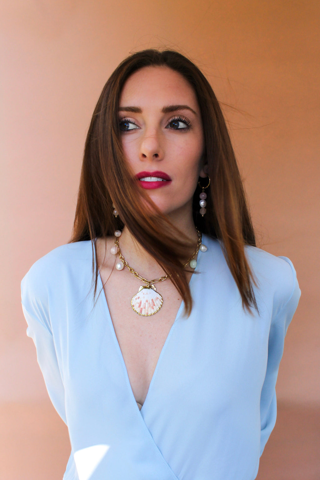 Chunky Stone Drop Earrings-3