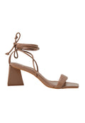 Chocolat brown calf leather strappy sandals for women with a comfortable 6.5cm block heel.