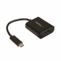 Black USB-C to DisplayPort adapter cable for laptops and monitors, high-quality professional tech accessory.