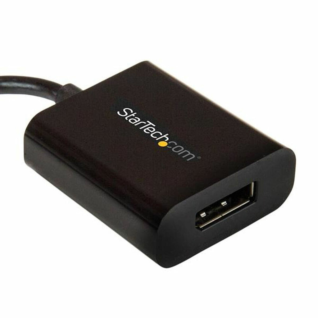 Black USB-C to DisplayPort adapter cable for laptops and monitors, high-quality professional tech accessory. — view 3