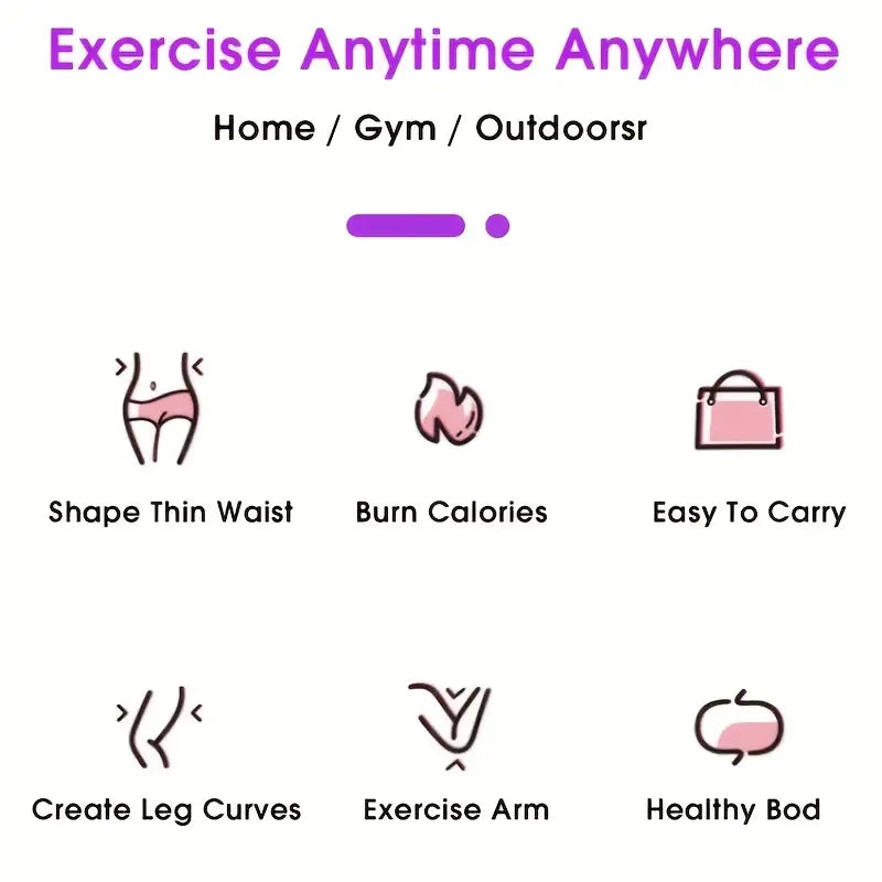 Red adjustable weighted fitness hoop with 24 detachable knots for effective core and abdomen workouts — view 5