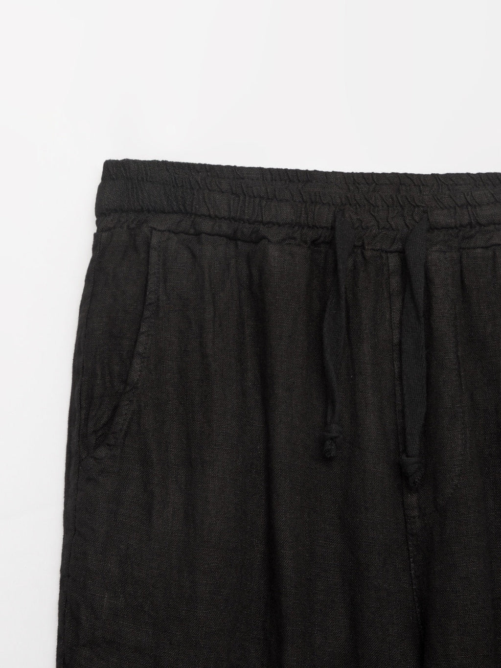 Men's classic black trousers made from pure Italian linen, capsule collection premium design. — view 5