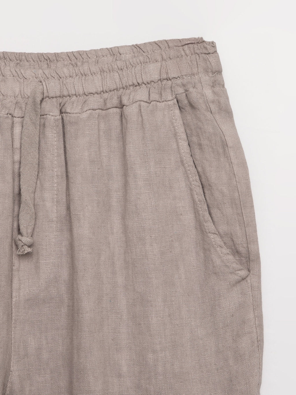 Men's gray 100 percent pure linen tailored trousers from the luxury Italian capsule collection — view 4