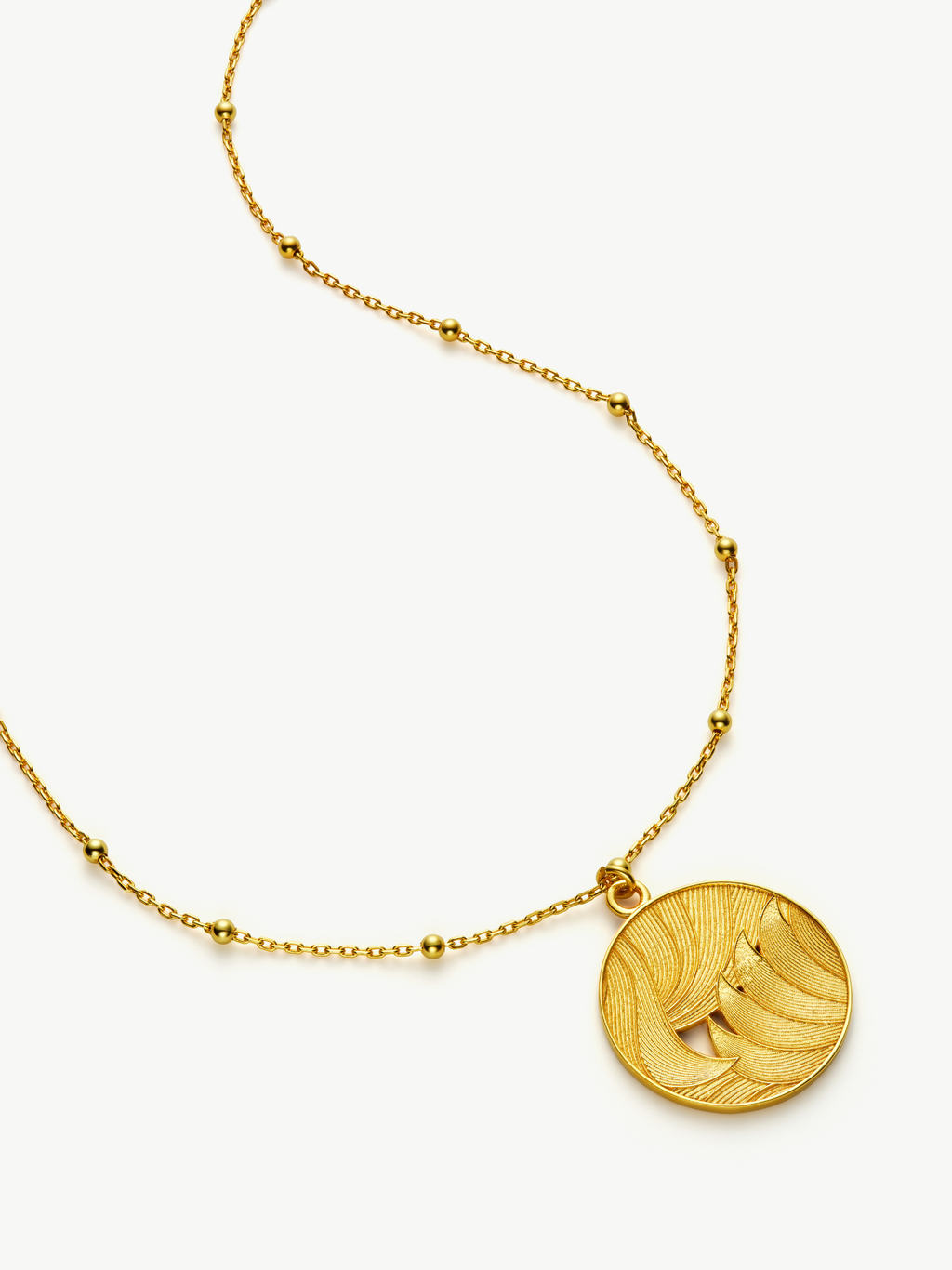 Gold Vermeil Medallion Necklace – Day | No More Nobody-0