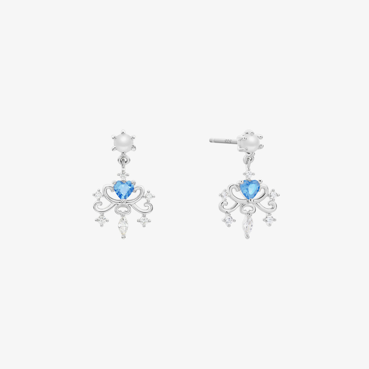 Blue chandelier earrings-1
