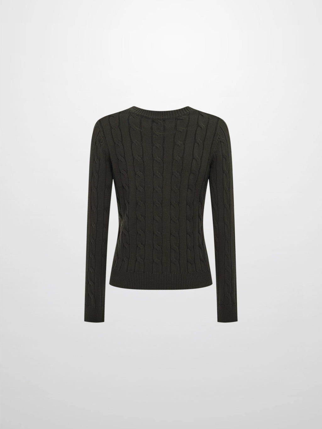 Embossed Cable Sweater - Green-1