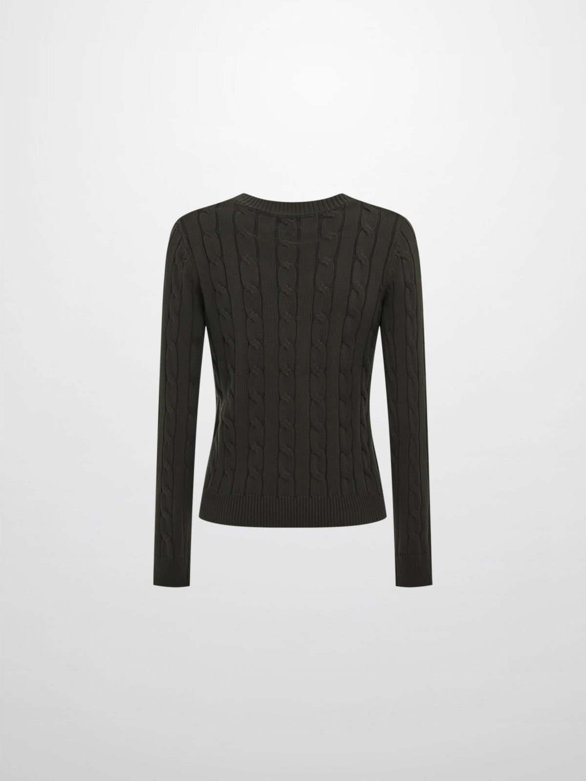 Embossed Cable Sweater - Green-1
