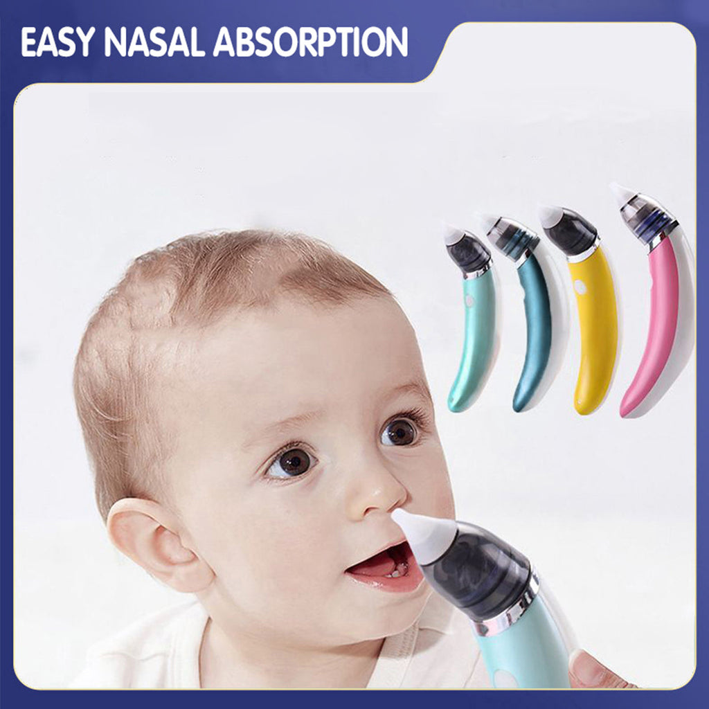 Electric baby nasal aspirator with soft silicone nozzle and USB charging cable for infant care — view 3