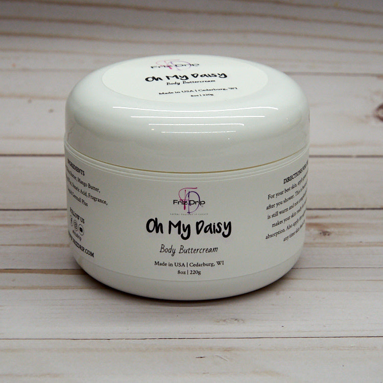 Oh My Daisy Body Buttercream – Moisturizing Shea Butter & Safflower Oil, Lemon & Floral Scent, 8 oz-2