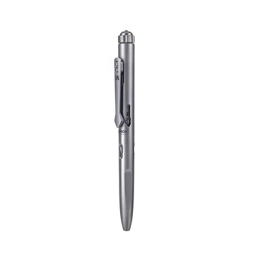 Nextorch NP11 Ti titanium tactical pen with deep carry clip and tungsten steel strike tip