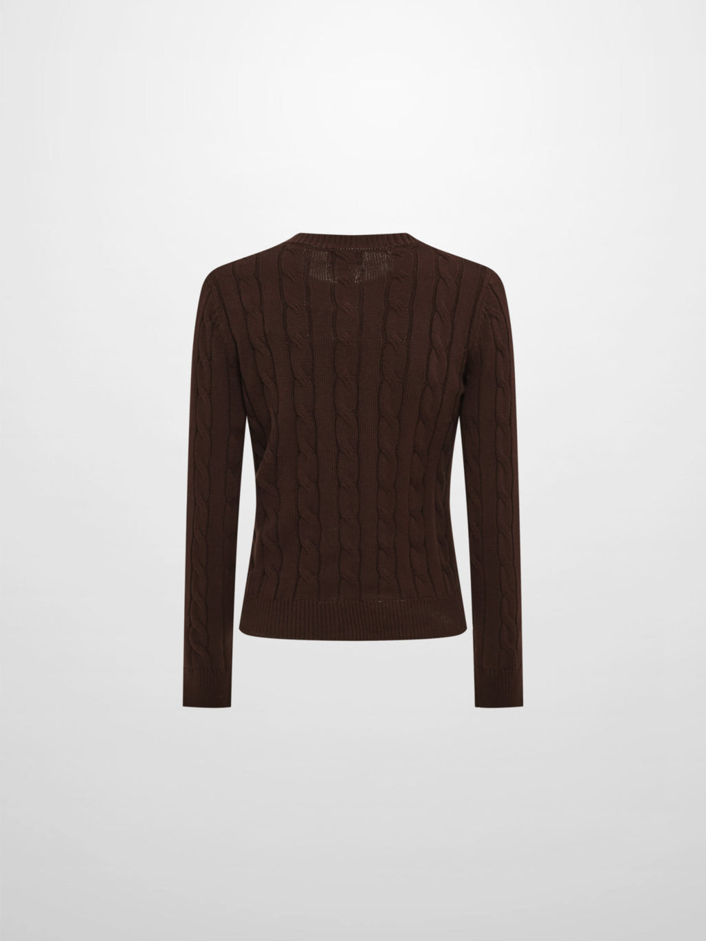Embossed Cable Sweater - Brown-2