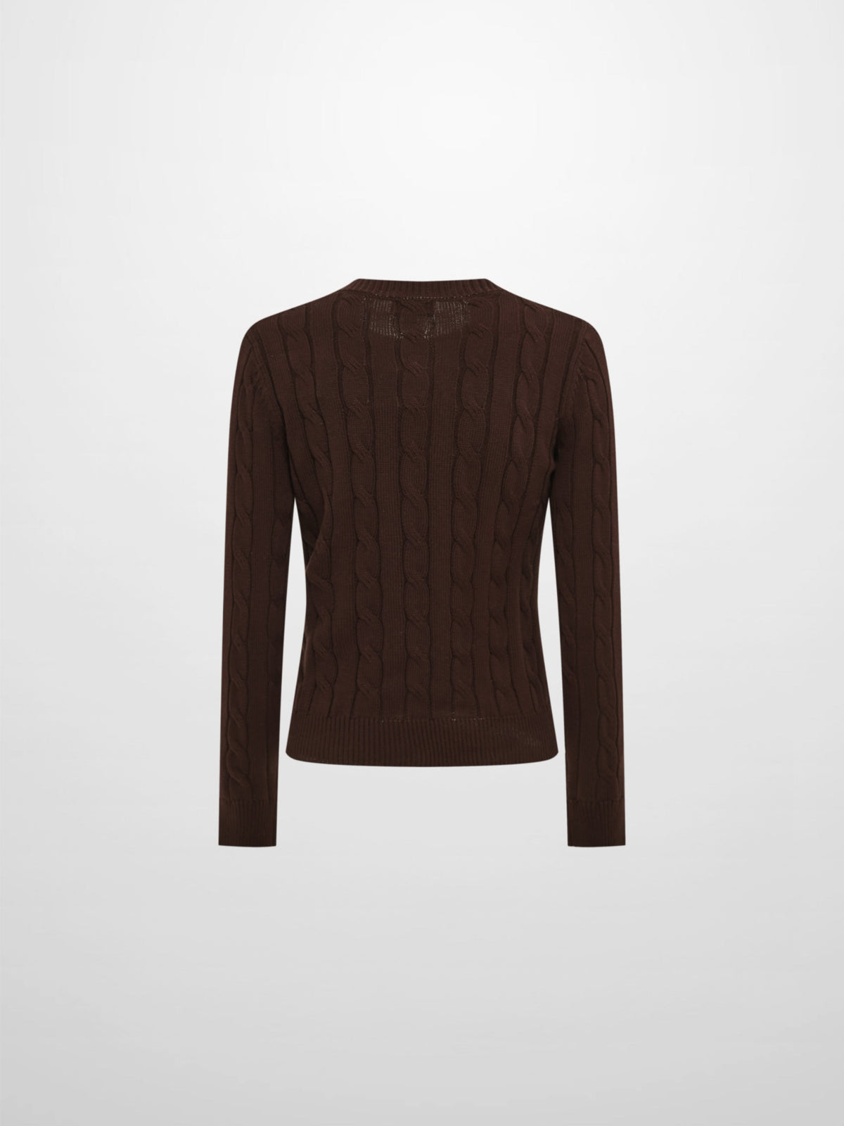 Embossed Cable Sweater - Brown-2