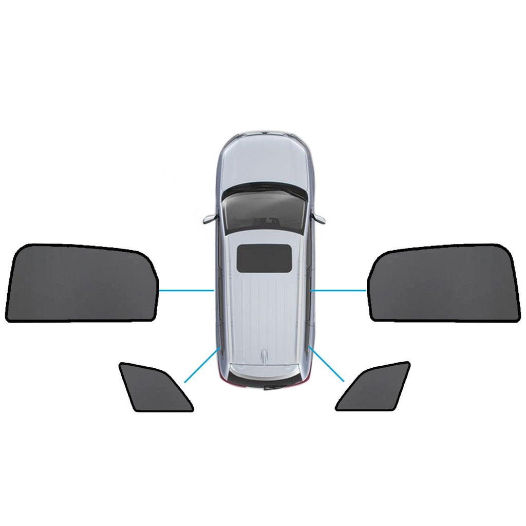 Black magnetic mesh car window sun shades installed on the front and rear of an Audi. — view 5