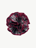 Organic Linen black & red check scrunchie - Azaria | No More Nobody-0