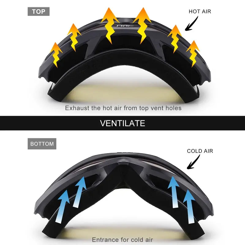 Black and transparent premium ski goggles with reflection lens and adjustable strap for winter sports — view 5