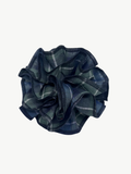 Organic Linen green check scrunchie – Azaria | No More Nobody-0