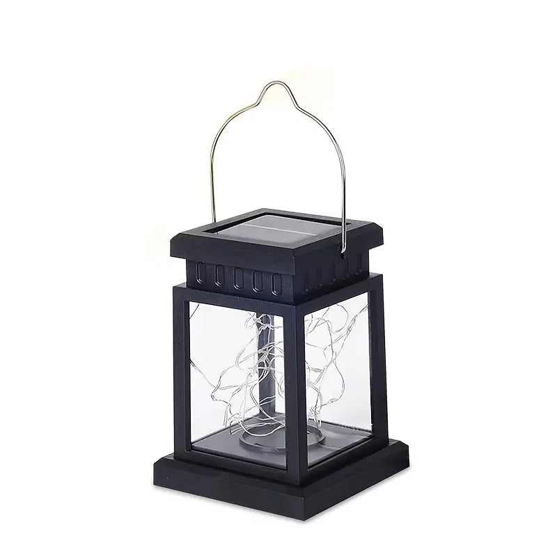 Waterproof solar Christmas lights for outdoor gardens, wireless hanging holiday decoration in durable ABS plastic