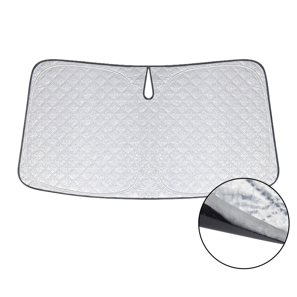 6-layer reflective windshield sunshade for cars protecting interior from UV rays and sun damage — view 3
