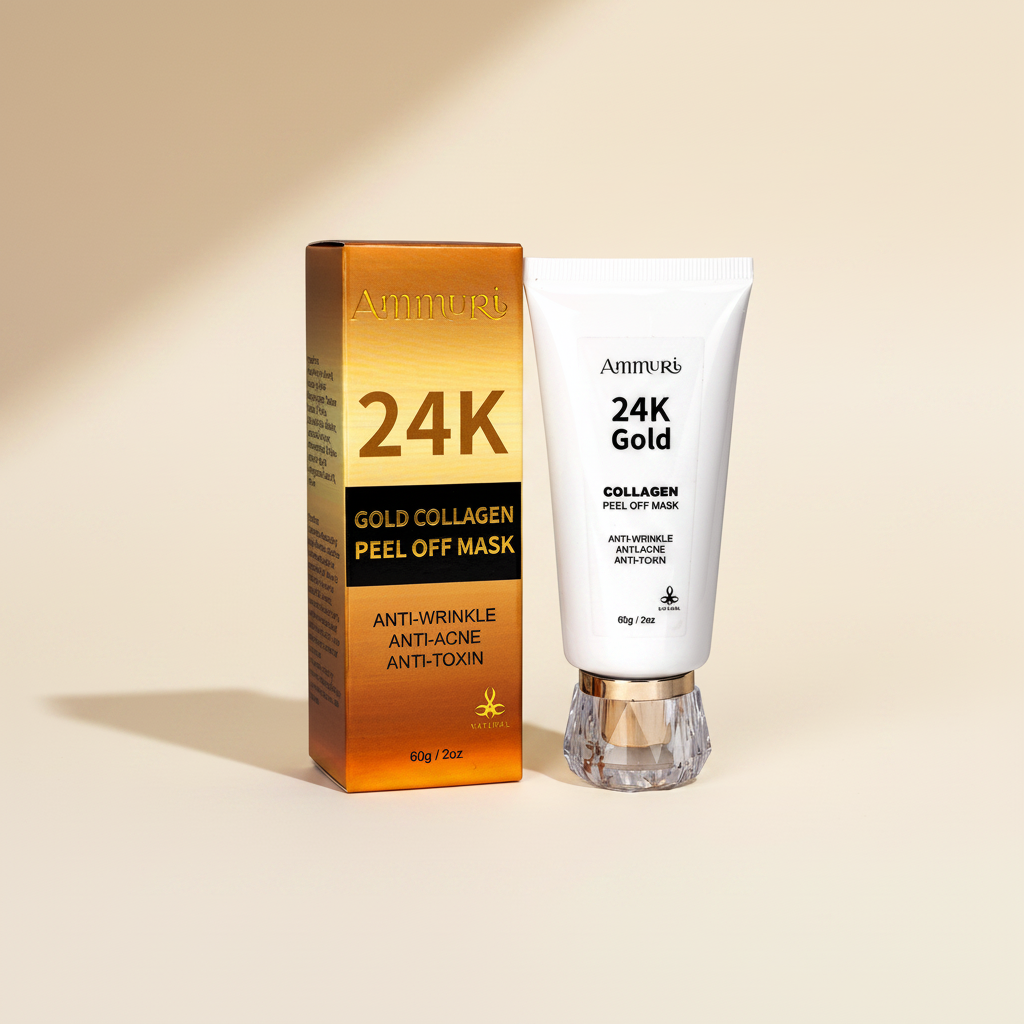 Ammuri 24K gold peel-off face mask for glowing, deeply cleansed, and visibly firmer skin