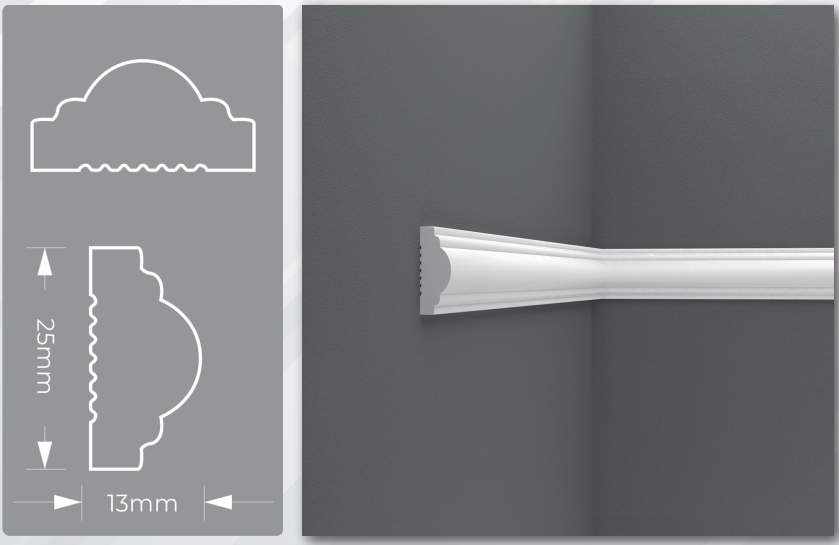 Ready to Assemble Wall Molding Package - 3 Vertical Frames | Easy Installation-5