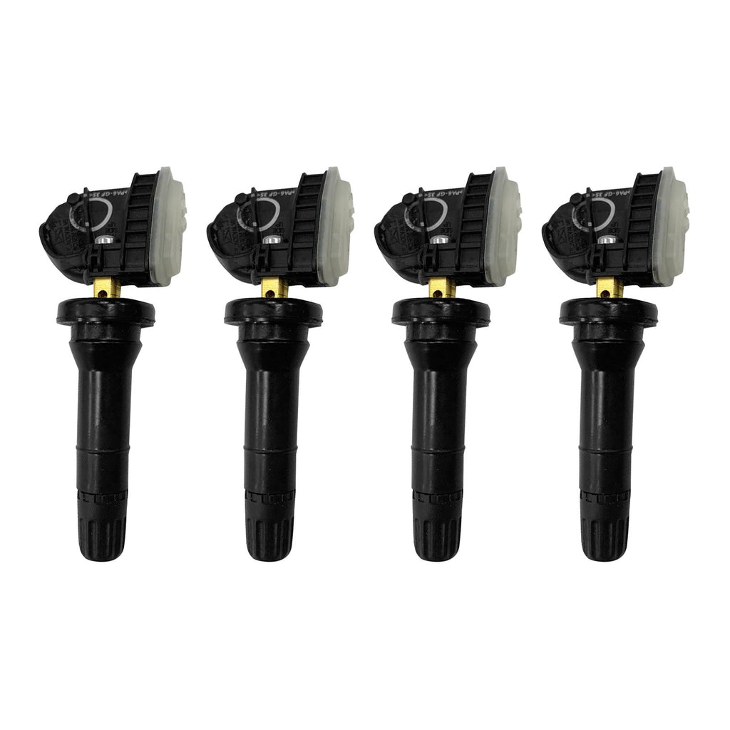 Tyre pressure monitoring sensor for Ford vehicles, black and metallic construction auto replacement part