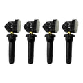 Tyre pressure monitoring sensor for Ford vehicles, black and metallic construction auto replacement part