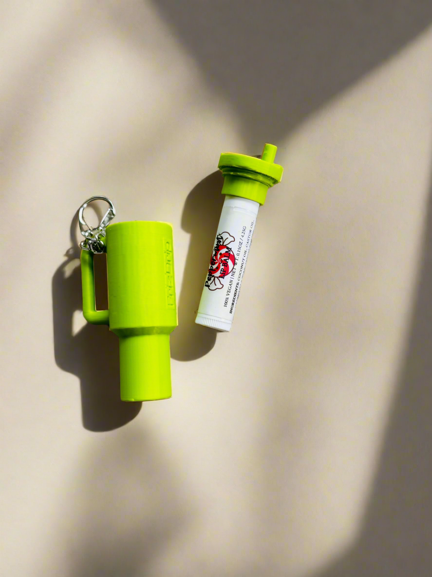 Tumbler Style Lip Balm Holder Keychain – Portable Lip Balm Case, Colorful Clip-On Holder for Keys, Purse & Backpack-10