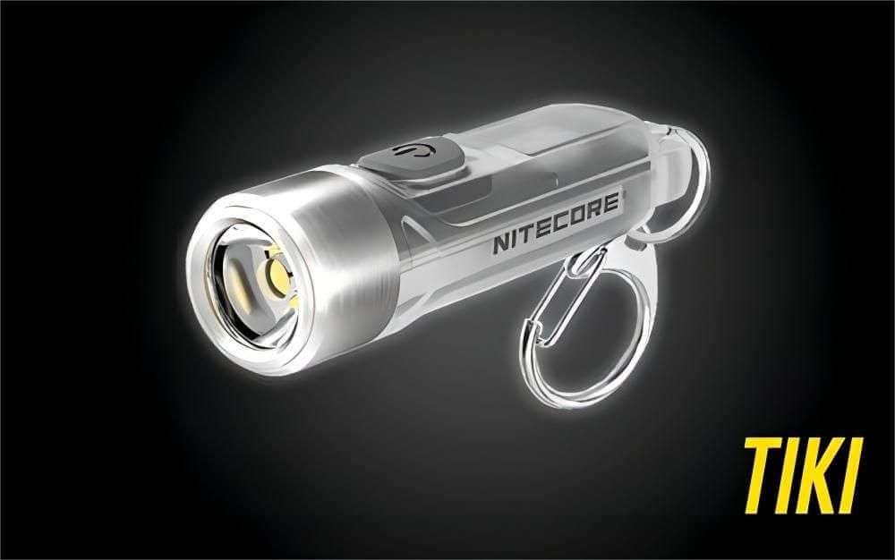 Compact Nitecore TIKI 300 lumen everyday carry keychain flashlight with multi-color LED and USB-C port — view 2